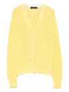 Fabiana Filippi Polka Dot Cardigan In Yellow