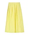 Fabiana Filippi Polka-dot Midi Pleated Skirt In Yellow