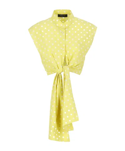 Fabiana Filippi Polka Dot Printed Shirt In Yellow