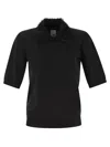 Fabiana Filippi Polo Shirt With Frayed Viscose Collar