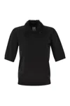 Fabiana Filippi Polo Shirt With Frayed Viscose Collar