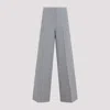 Fabiana Filippi Wide-leg Trousers With Clean Waistband And Subtle Pleats In Blue