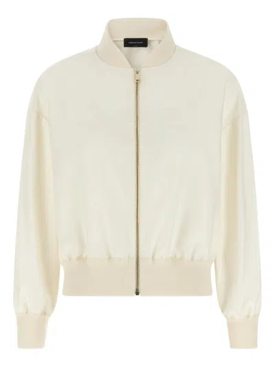 Fabiana Filippi Polyester Viscose Elastane Jacket In Gray