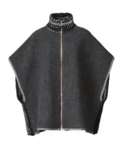 Fabiana Filippi Poncho-style Jacket In Black