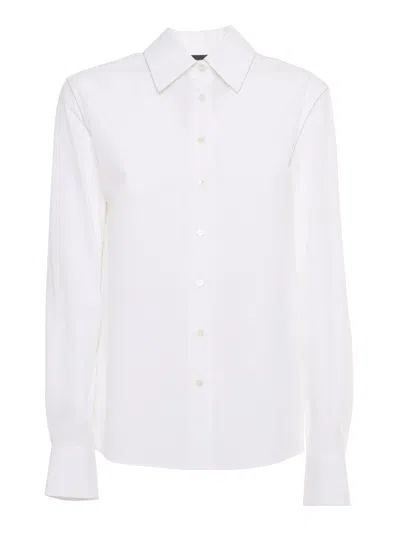Fabiana Filippi Poplin Basic Shirt With Filo Diamante In White
