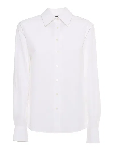 FABIANA FILIPPI POPLIN BASIC SHIRT WITH FILO DIAMANTE