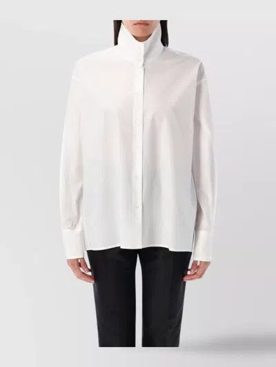 FABIANA FILIPPI POPLIN COTTON HIGH NECK SHIRT