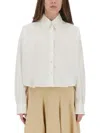 Fabiana Filippi Poplin Cropped Shirt In White
