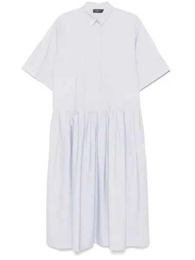 Fabiana Filippi Poplin Midi Dress In Blue