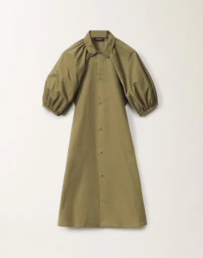 Fabiana Filippi Poplin Midi Dress In Green