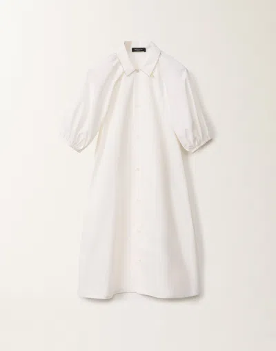 Fabiana Filippi Poplin Midi Dress In White