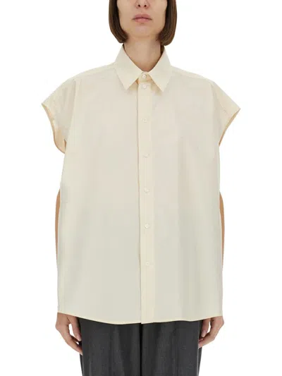 Fabiana Filippi Relaxed-fit Poplin Shirt In Beige