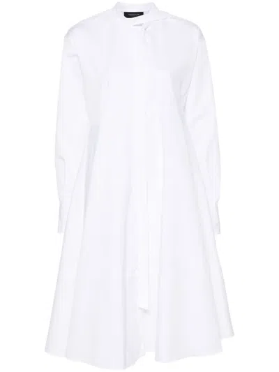 Fabiana Filippi Poplin Shirt Dress In 白色