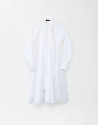Fabiana Filippi Poplin Shirt Dress In Optical White