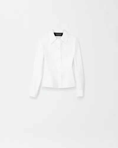 Fabiana Filippi Poplin Shirt Jacket In Optical White