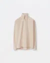 Fabiana Filippi Poplin Shirt With Stand Up Collar In Dusty Pink