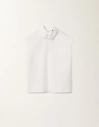 Fabiana Filippi Poplin Top In White
