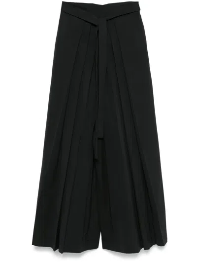 Fabiana Filippi Poplin Trousers In Black