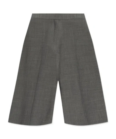 Fabiana Filippi Pressed-crease Knee-length Shorts In Gray