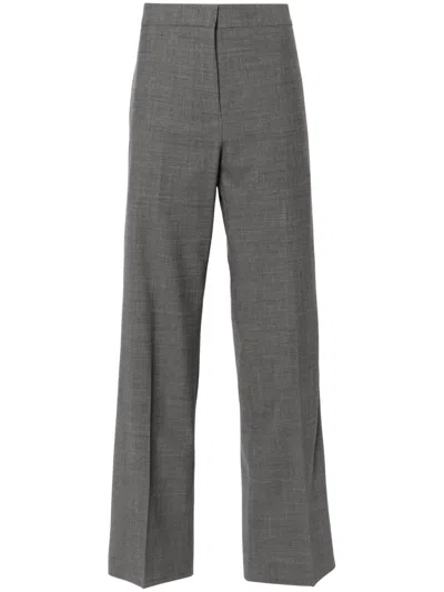 Fabiana Filippi Pressed Crease Straight-leg Trousers In Grey