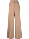 Fabiana Filippi Pressed-crease Wide-leg Trousers In Brown