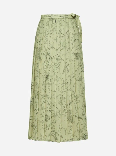 FABIANA FILIPPI PRINT PLEATED LONG SKIRT