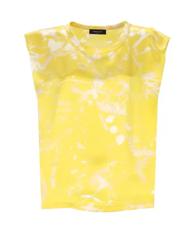 FABIANA FILIPPI FABIANA FILIPPI GRAPHIC PRINTED SLEEVELESS SATIN TOP