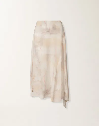 Fabiana Filippi Printed Crepe De Chine Skirt
