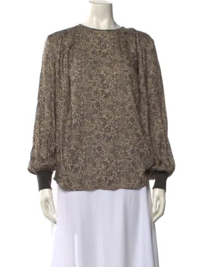 Pre-owned Fabiana Filippi Printed Crew Neck Sweatshirt In Multi