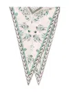 Fabiana Filippi Silk Twill Losange Scarf With Painted Print In Neutrals