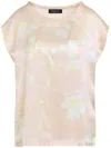 Fabiana Filippi Tilia Print Silk Top In Pink
