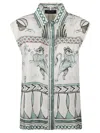 Fabiana Filippi Loose Fit Sleeveless Silk Twill Shirt In Mint