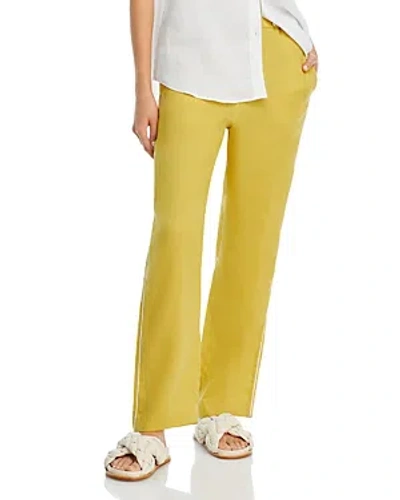 Fabiana Filippi High-rise Straight-leg Linen Trousers In Pistacchio