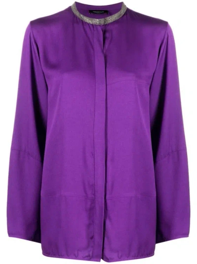 Fabiana Filippi Relaxed Fit Long-sleeved Blouse In Purple