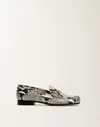 Fabiana Filippi Python Effect Loafers In White