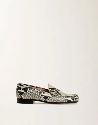 Fabiana Filippi Python Effect Loafers In White