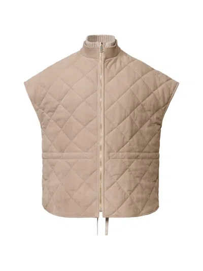 Fabiana Filippi Quilted High-neck Gilet In Neutral