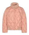 Fabiana Filippi Quilted Jackets With Ribbed Collar And Cuffs In Pink