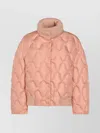 Fabiana Filippi Quilted Jackets With Ribbed Collar And Cuffs In Pink