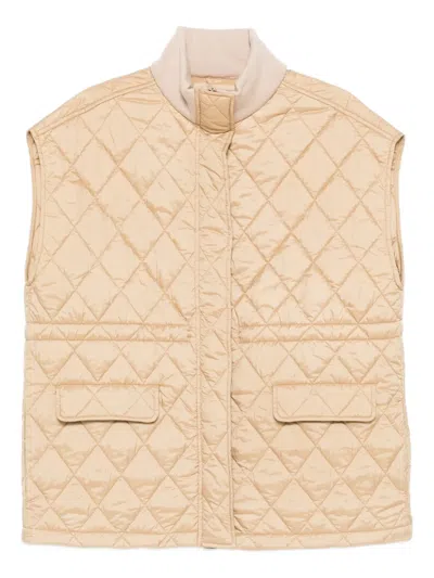 Fabiana Filippi Quilted-pattern Gilet In Pink