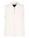 Fabiana Filippi Quilted-pattern Sleeveless Gilet In Neutral
