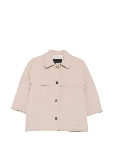 Fabiana Filippi Quilted Short-sleeve Jacket In Neutral