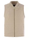 Fabiana Filippi Quilted Yarn And Sequin Waistcoat In Multi