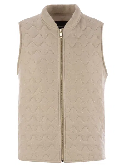 FABIANA FILIPPI FABIANA FILIPPI QUILTED YARN AND SEQUIN WAISTCOAT