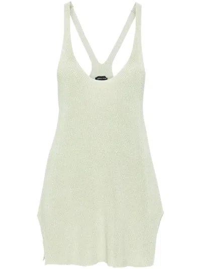 Fabiana Filippi Racer-back Knitted Tank Top In Green