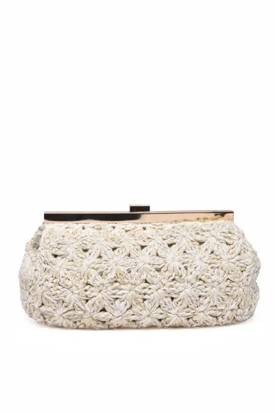 Fabiana Filippi Raffia Clutch - White In Neutral