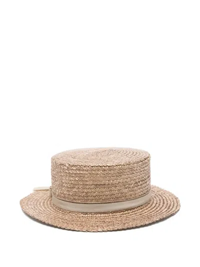 Fabiana Filippi Raffia Sun Hat In Brown