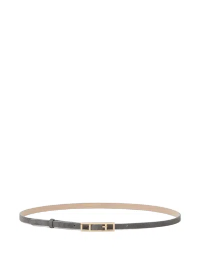 Fabiana Filippi Rectangular-buckle Belt In Gray