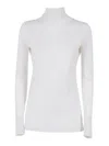 Fabiana Filippi Refined Turtleneck Sweater In Cashmere-silk Blend In White
