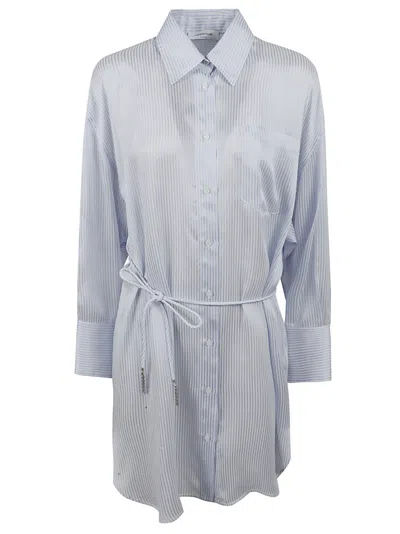 Fabiana Filippi Relaxed-fit Dress With Button-down Front In Blue